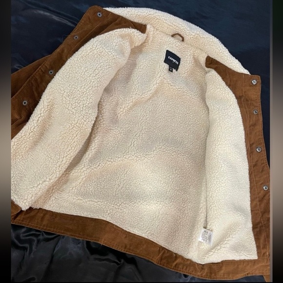 Express Corduroy Sherpa Lines Jacket - Picture 4 of 9
